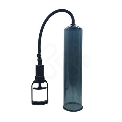 Bomba Peniana Manual Fumê com Manopla de Bombeamento e Válvula de Descompressão do Ar - ClassiUp LuvPump | 29,5 x 6,4 cm