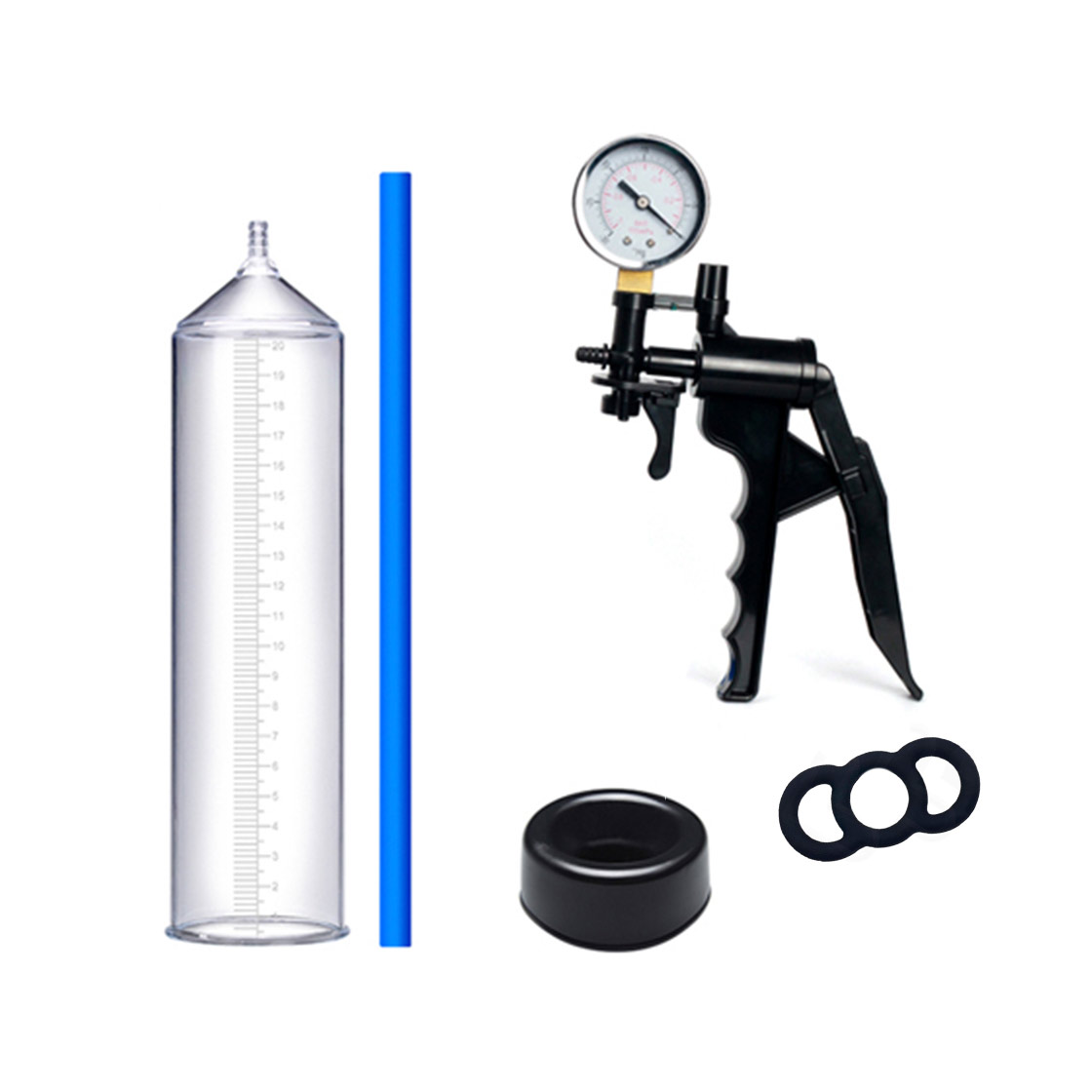 Bomba Peniana Manual com Gatilho de Pressão, Manômetro e Válvula de Descompressão do Ar - ProXtra LuvPump | 22 x 5,2 cm - 3