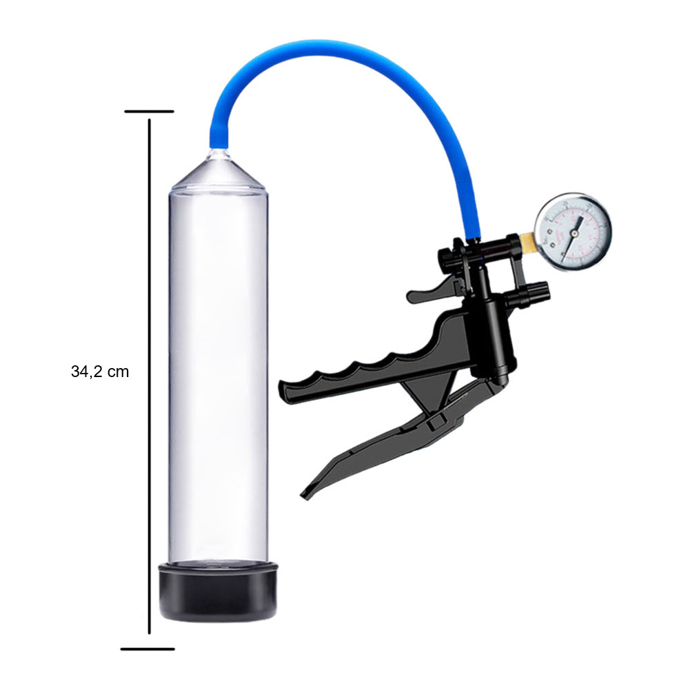 Bomba Peniana Manual com Gatilho de Pressão, Manômetro e Válvula de Descompressão do Ar - ProXtra LuvPump | 32,5 x 6,4 cm - 3