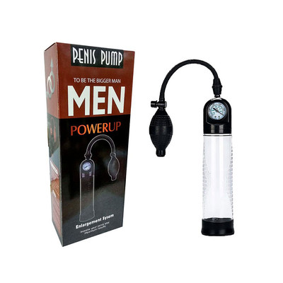 Bomba Peniana Manual com Manômetro e Válvula de Descompressão do Ar - Penis Pump To Be The Bigger Man | 28,5 x 6,1 cm