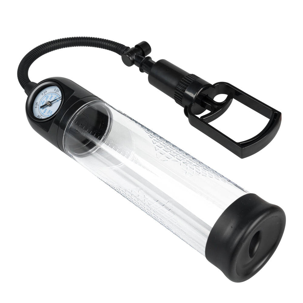 Bomba Peniana Manual com Manopla de Bombeamento Manômetro de Pressão - Penis Pump PowerUp | 20 x 2,2 cm - 4