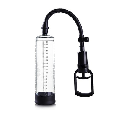 Bomba Peniana Manual com Manopla e Tubo com Graduação e Bocal em Silicone - Pênis Pump | 22 x 6,2 cm