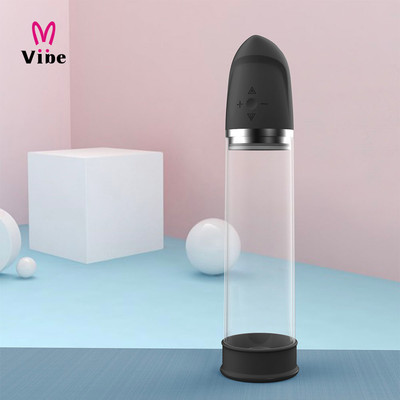 Foto 10 do produto Bomba Peniana Recarregável Elétrica com 4 Modos de Sucção e Anel em Silicone - Penis Pump - 30,9 x 7,6 cm