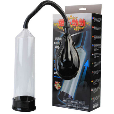 Foto 1 do produto Bomba Peniana de Sucção Automática com 3 Anéis da Base em Látex - 19 x 5,5 cm