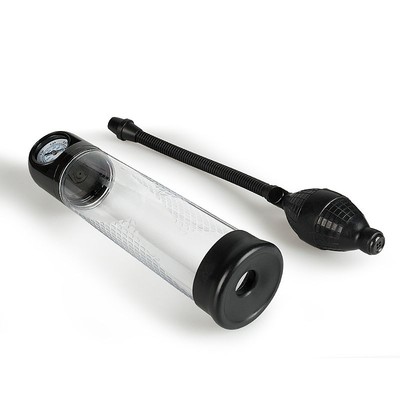 Bomba Peniana de Sucção Manual com Pera de Bombeamento Manômetro - SI Bomba Peniana | 20 x 6,4 cm