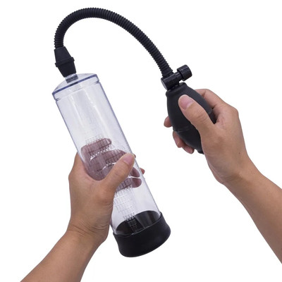 Bomba Peniana de Sucção Manual com Pera de Bombeamento - Penis Pump | 21 x 5,5 cm