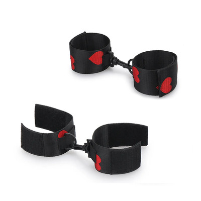 Foto 4 do produto Kit Bondage com Algemas, Prendedor de Perna e Tornozeleiras com Detalhes de Coração com 10 peças - Bondage Kits I Would Give It All To Not Be Sleep Alone
