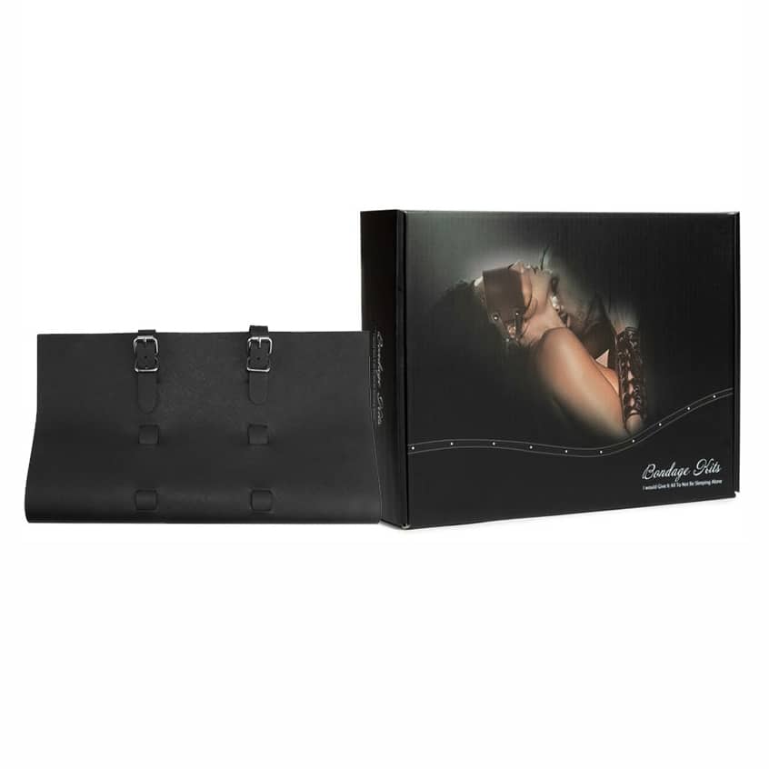 Kit Bondage com 9 Itens em Couro e Metal Leve - Bondage Kits | Cor: Preto - 2