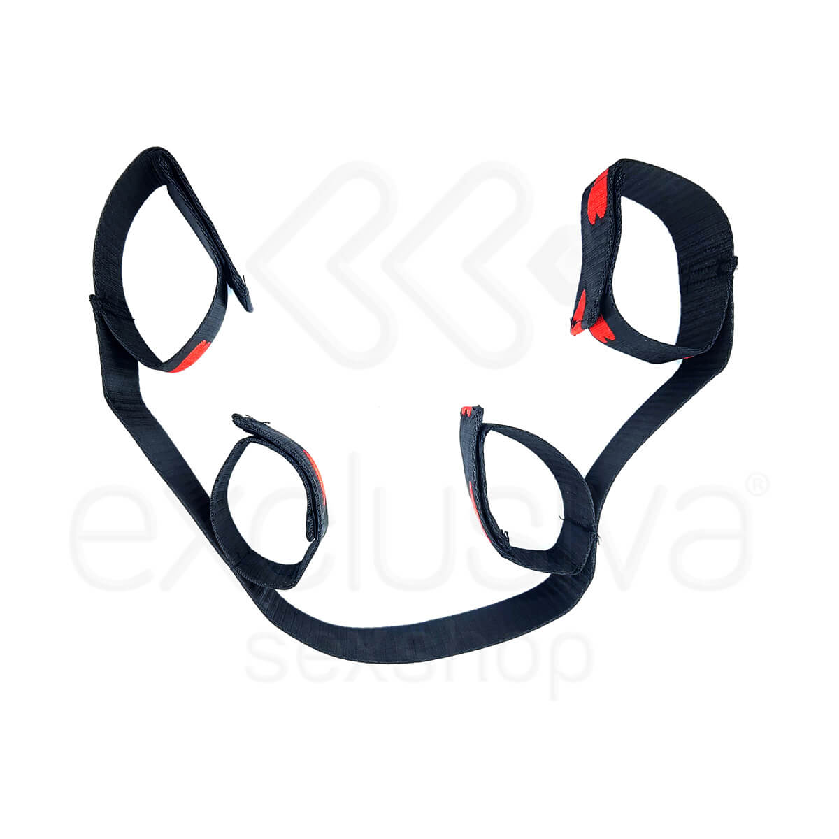 Sexy Import Fetiche Sado - Algemas Distanciadoras de Punhos e Tornozelos com Detalhes de Coração e fecho de Vélcro - 5