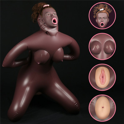 Foto 5 do produto Boneca Inflável com Posição de Vaqueira, Seios, Cabelo, Rosto e 3 Orifícios Penetráveis em TPE - LoveToy Horny CowGirl Yael