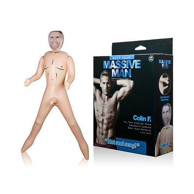 Boneco Inflável com Pênis Ereto em PVC - Massive Man Colin F