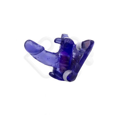 Foto 4 do produto Estimulador Feminino em Forma de Borboleta com Mini Pênis, Vibração Multivelocidade e Controle com Fio - Borboleta Mágica | Disponível em 2 Cores