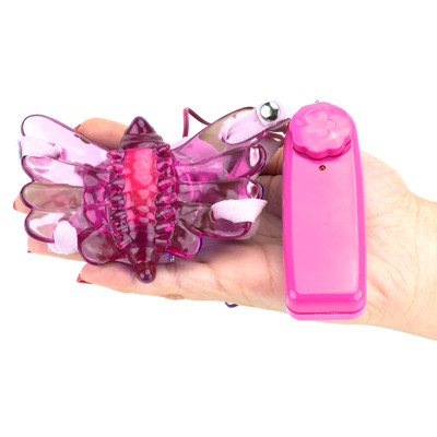 Estimulador Feminino em Forma de Borboleta com Vibração Multivelocidade e Cinta Elástica - Borboleta Mágica | Disponível em 3 Cores