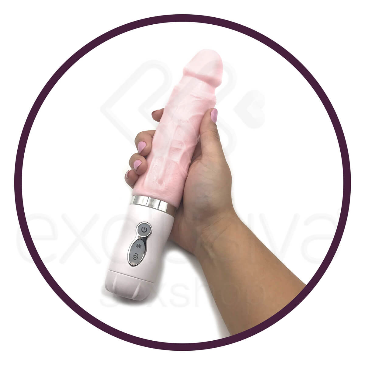 Boss Back Straight - Vibrador Realístico com 4 Intensidades de Vibração e 4 Velocidades de Rotação - 15,5 x 4,3 cm - 5