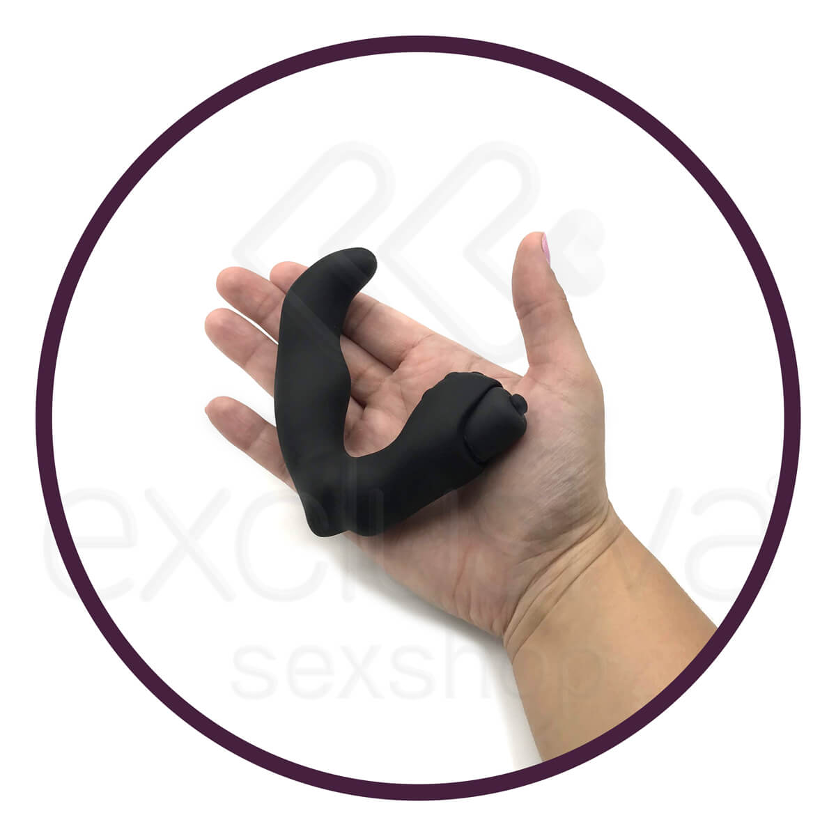 Boss Silicon Arms - Vibrador Massageador de Próstata e Períneo em Silicone e Cápsula Vibratória - 10,2 x 2,7 cm - 4