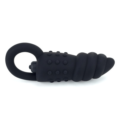Foto 2 do produto Plug Rústico em Silicone com Vibração Única - Boss Silicone Drill Dildo | 10,5 x 4,8 cm