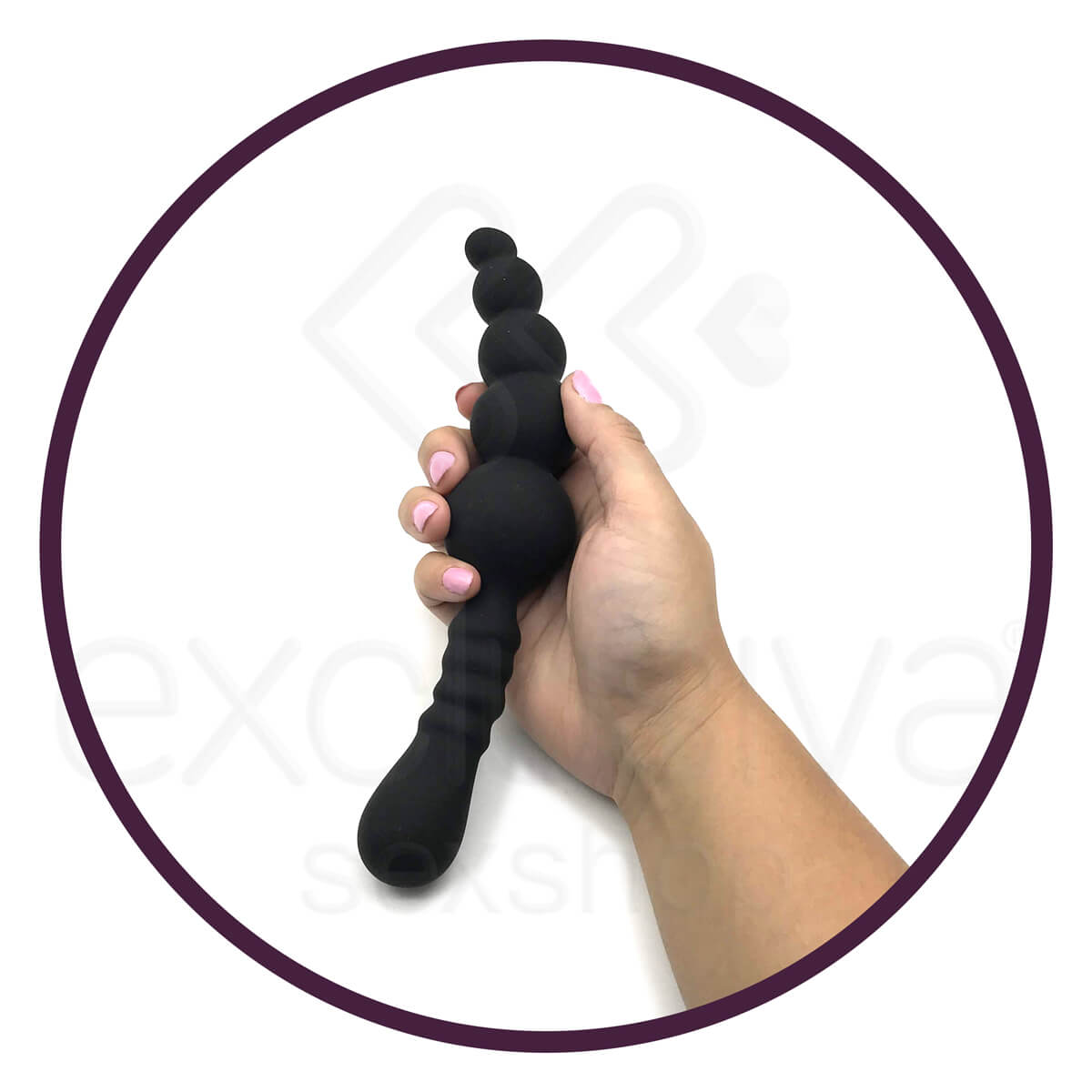 Boss Silicone Wand - Estimulador Escalonado Wavy Stick em Silicone - 20 x 4 cm - 3