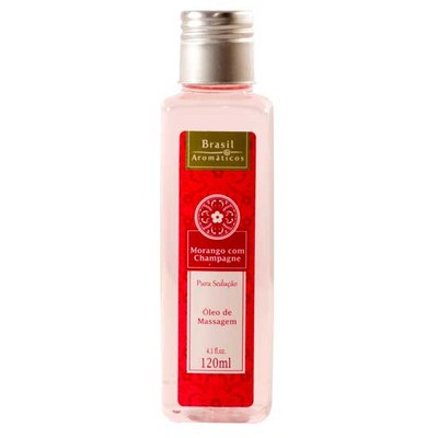 Brasil Aromáticos Óleo de Massagem Pura Sedução - 120 ml | Aroma:  Morango com Champagne