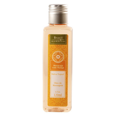 Brasil Aromáticos Óleo de Massagem Malícia Tropical - 120 ml | Aroma: Maracujá com Manga
