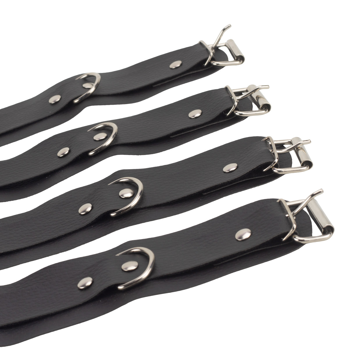 Algemas para Mãos e Tornozelos em Couro Sintético com Fivelas Ajustáveis e Distanciador - Brasil Fetiche | Tamanho Único - 5