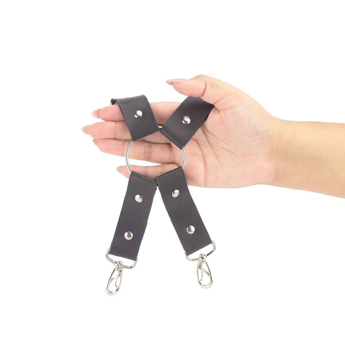 Algemas para Mãos e Tornozelos em Couro Sintético com Fivelas Ajustáveis e Distanciador - Brasil Fetiche | Tamanho Único - 6