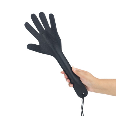 Foto 3 do produto Chibata em Forma de Mãozinha Feita em Couro Sintético - Brasil Fetiche | 40 cm