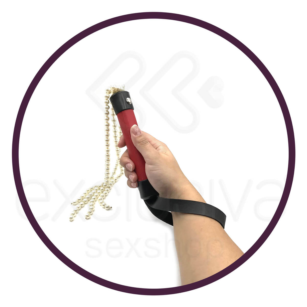 Chicote Luxo com Tiras de Pérolas - Brasil Fetiche | Disponível em 6 Cores - 8