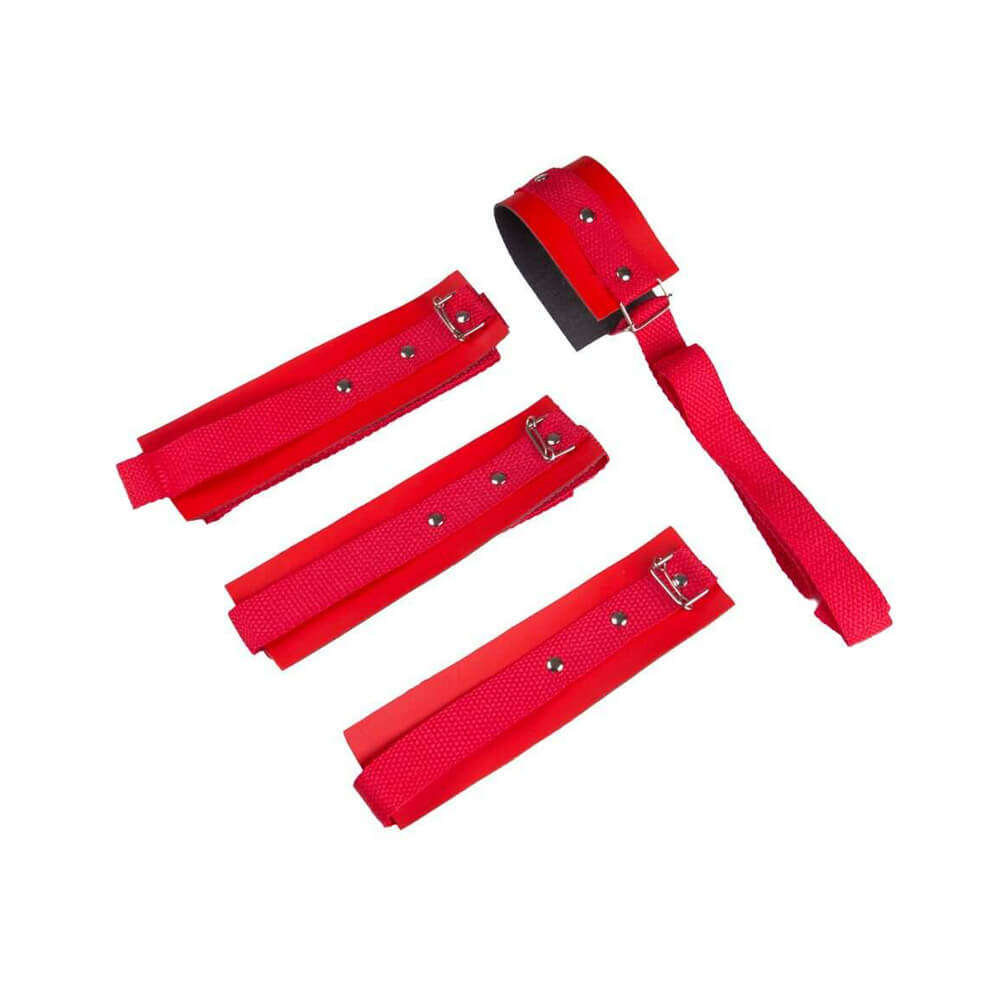 Kit Bondage com 4 Amarras em Couro Sintético e Nylon - Brasil Fetiche | Disponível em 4 Cores - 2