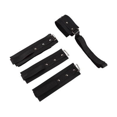 Foto 1 do produto Kit Bondage com 4 Amarras em Couro Sintético e Nylon - Brasil Fetiche | Disponível em 4 Cores
