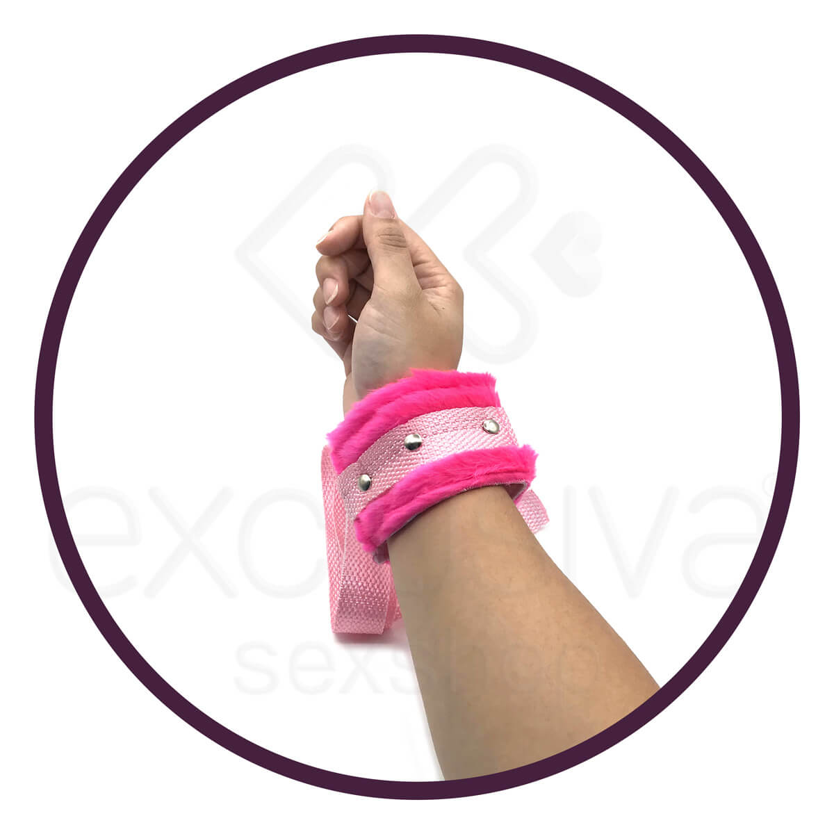 Kit Bondage com 4 Amarras e Venda em Pelúcia - Brasil Fetiche | Disponível em 5 Cores - 11