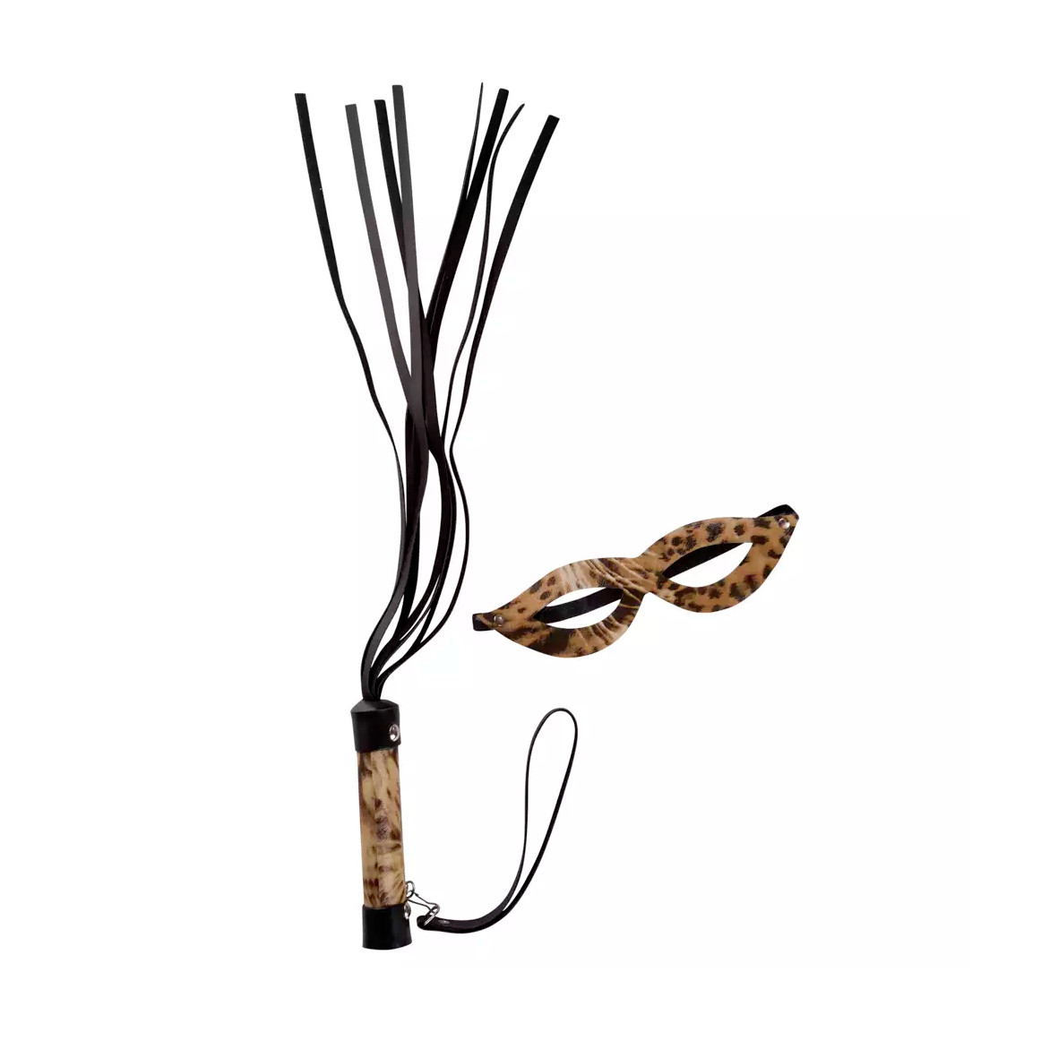 Kit Luxo com Chicote e Máscara - Brasil Fetiche | Disponível em 6 Cores - 13