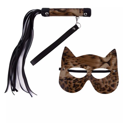Kit Luxo com Chicote e Máscara Mulher Gato - Brasil Fetiche | Disponível em 5 cores