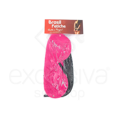 Brasil Fetiche - Kit Luxo com Chicote e Venda em Pelúcia | Cor: Rosa