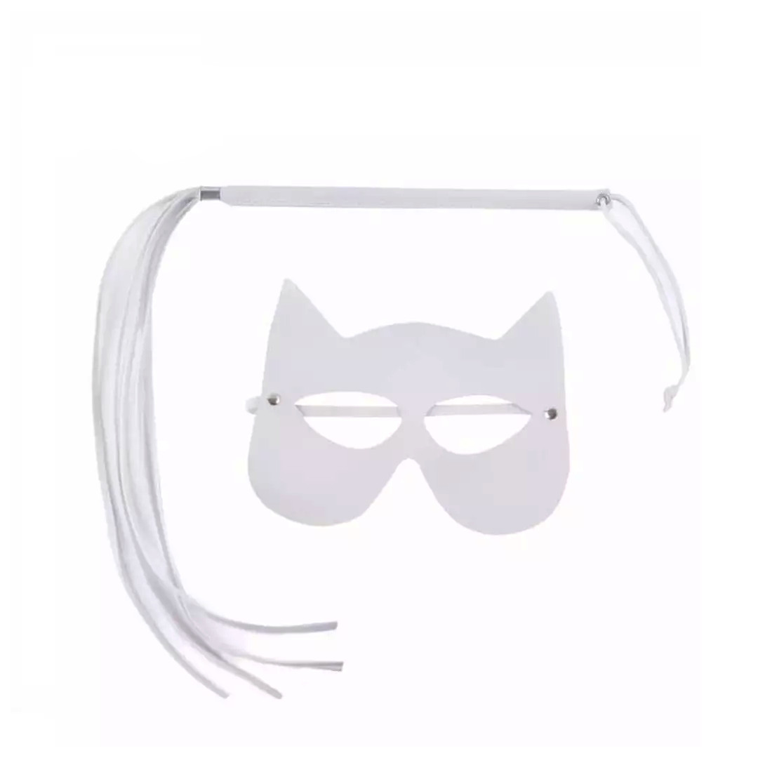 Kit Mulher Gato com Chicote e Máscara | Brasil Fetiche | Disponível em 5 Cores - 5