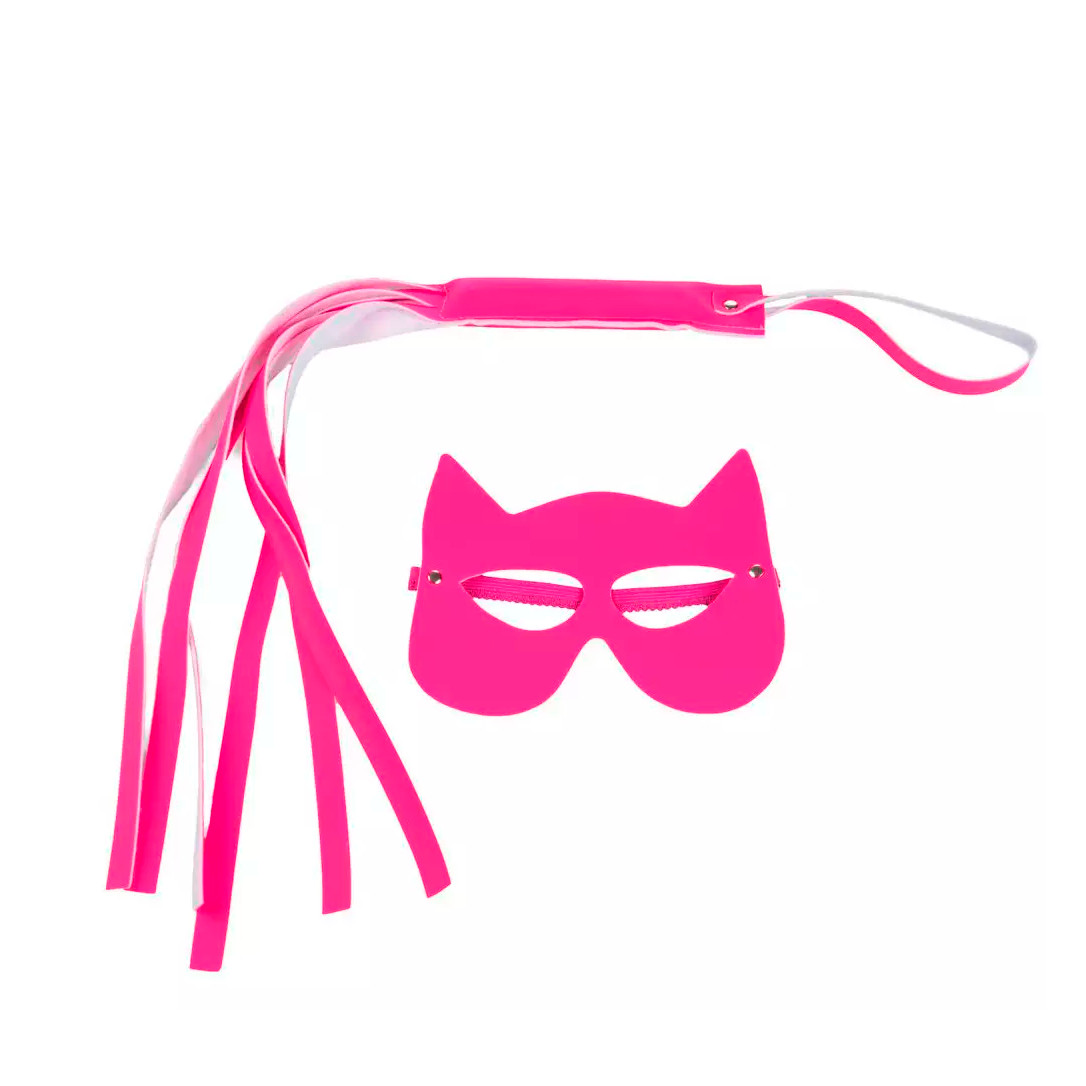 Kit Mulher Gato com Chicote Reforçado e Máscara - Brasil Fetiche | Disponível em 4 Cores - 11