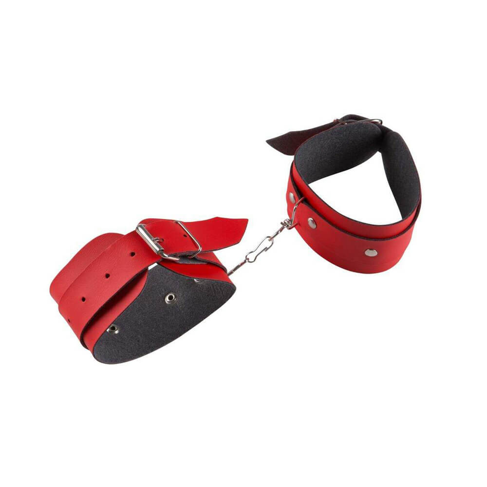 Kit Sadomasoquismo com Algema e Venda em Couro Sintético - Brasil Fetiche | Disponível em 6 Cores - 9