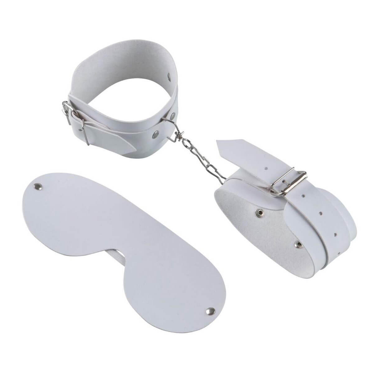 Kit Sadomasoquismo com Algema e Venda em Couro Sintético - Brasil Fetiche | Disponível em 6 Cores - 11