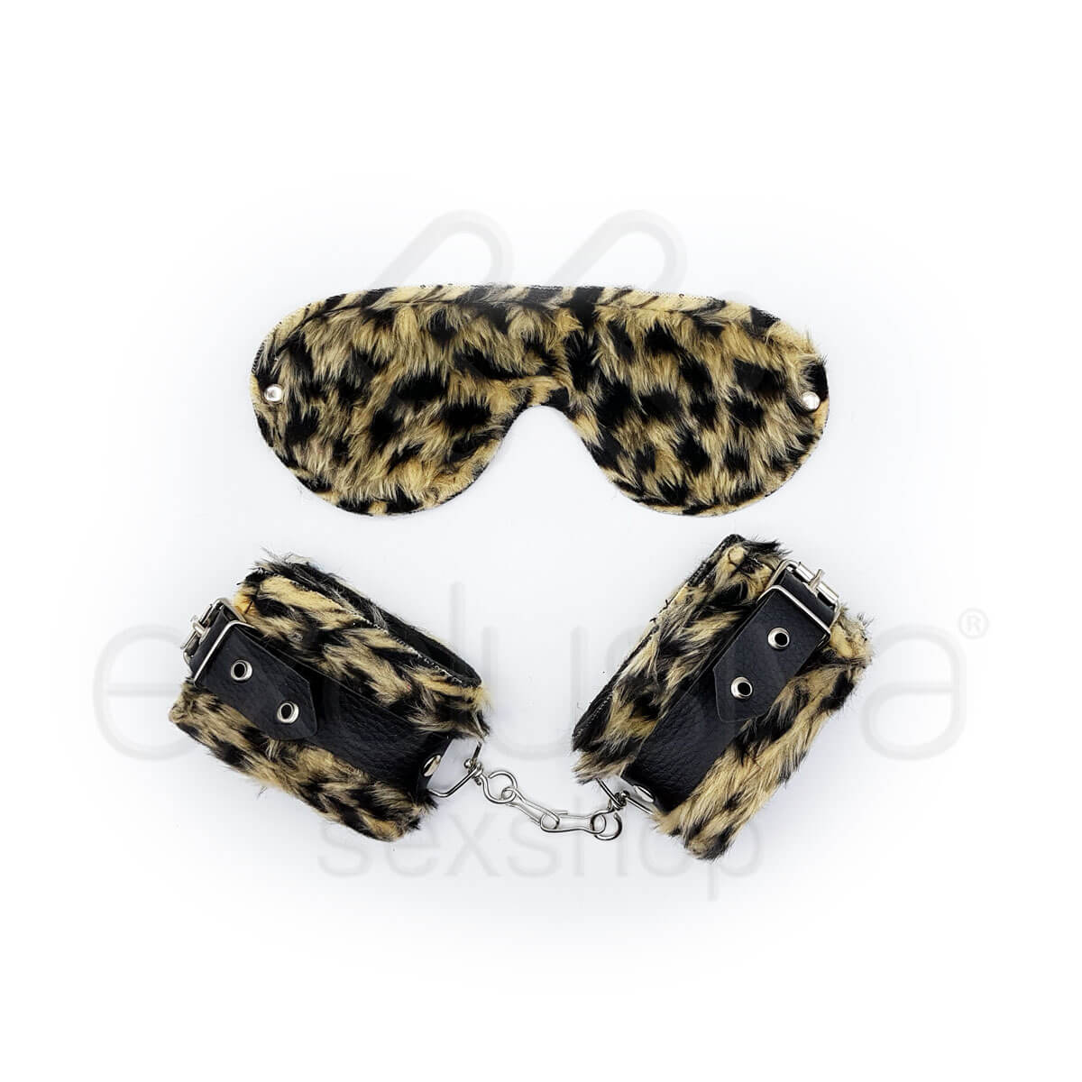 Kit Sadomasoquismo com Algema e Venda em Pelúcia - Brasil Fetiche | Disponível em 8 Cores - 36