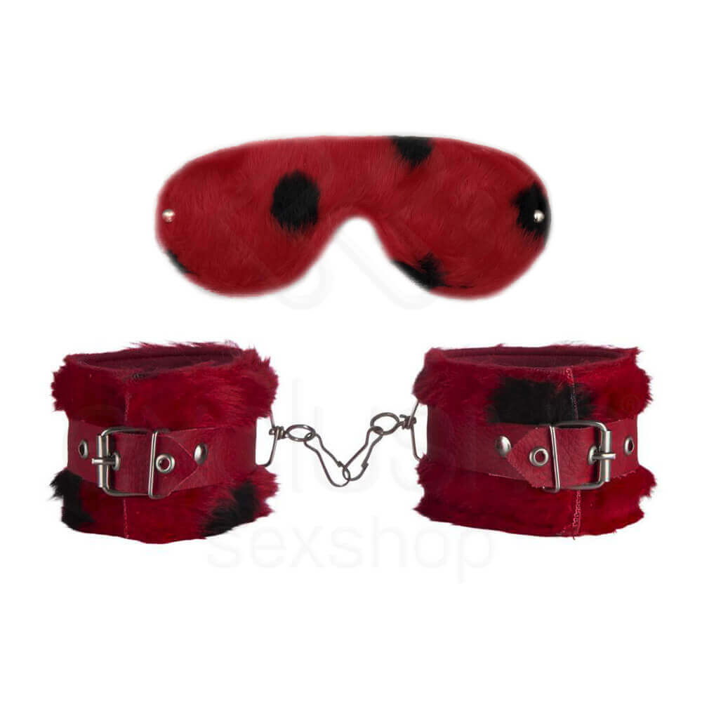 Kit Sadomasoquismo com Algema e Venda em Pelúcia - Brasil Fetiche | Disponível em 8 Cores - 21