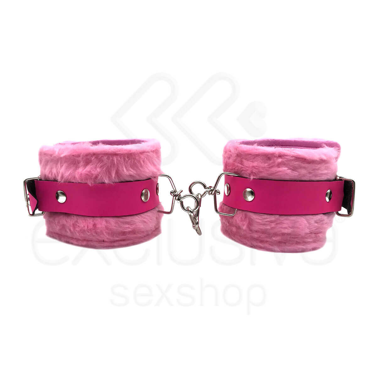 Kit Sadomasoquismo com Algema e Venda em Pelúcia - Brasil Fetiche | Disponível em 8 Cores - 14