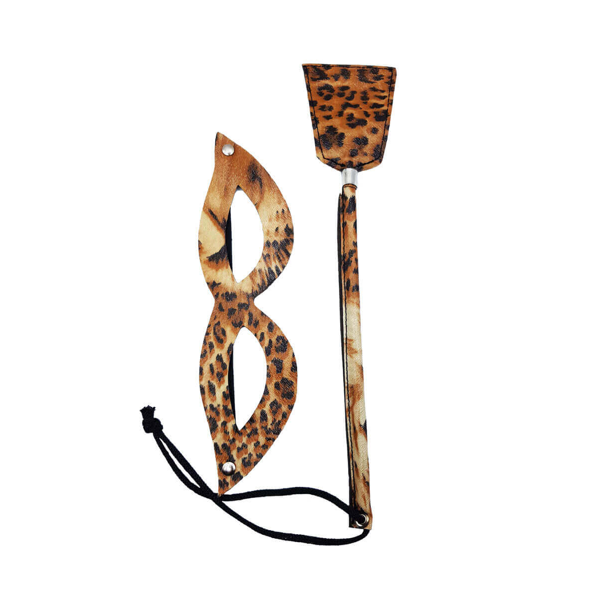 Kit Tiazinha Máscara e Chibata com Alça Feito em Couro Sintético - Brasil Fetiche | Disponível em 5 Cores - 17