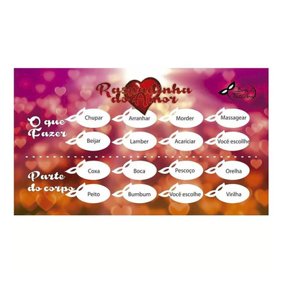 Foto 1 do produto Raspadinha do Amor - Brasil Fetiche | Contém 10 Cartelas