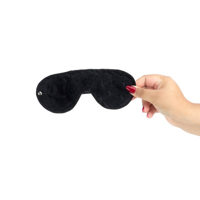 Máscara Para Olhos em Pelúcia - Brasil Fetiche | Tamanho Único | Cor: Preto