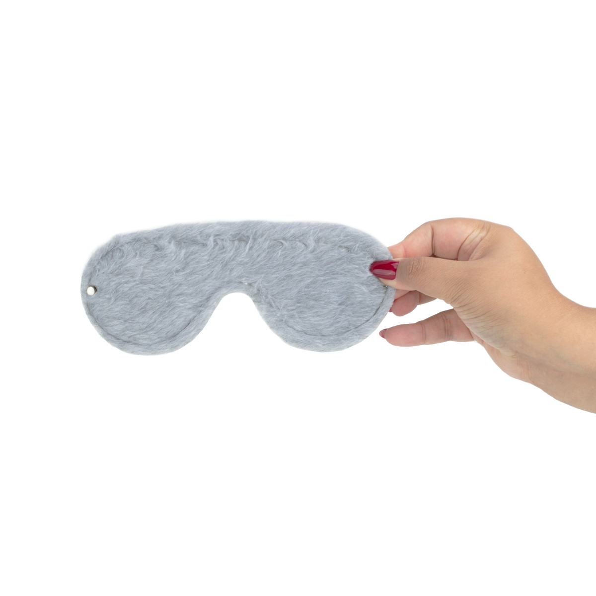 Máscara Para Olhos em Pelúcia - Brasil Fetiche | Tamanho Único | Cor: Cinza - 4