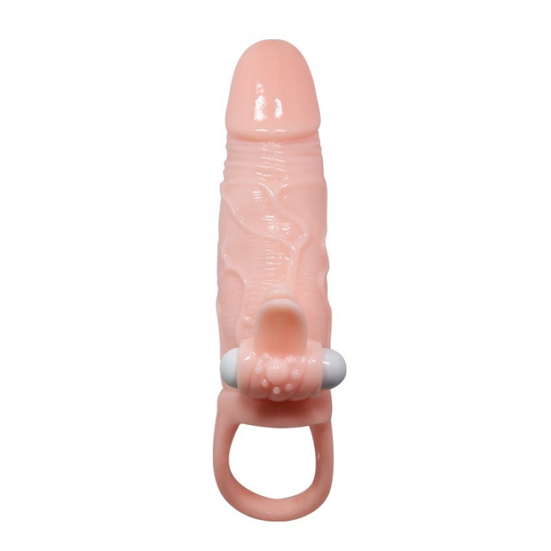 Capa Peniana com Estimulador de Clítoris, Vibro e Anel para Escroto - Brave Man | 11,5 x 3,6 cm - 2