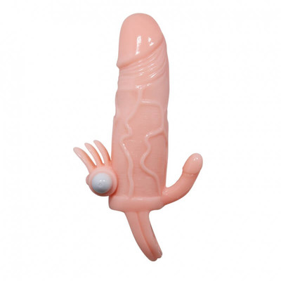 Foto 3 do produto Capa Peniana com Estimulador de Clítoris, Vibro e Anel para Escroto - Brave Man | 11,5 x 3,6 cm