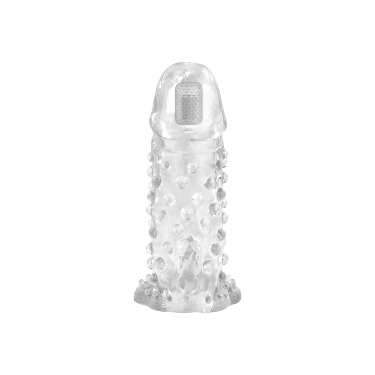 Capa Peniana em Silicone com Vibração ao Toque e Estimulador de Clitóris - Baile Brave Man | 9,5 x 3,5 cm - 3