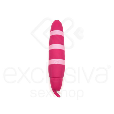 Foto 3 do produto Kit com Vibrador Clássico Recarregável em Silicone com 10 Modos de Vibração + 3 Acessórios para Base - Breathless Orgasm - 15,3 x 4,2 cm | Cor: Rosa