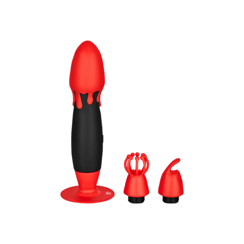 Vibrador no Formato de Sorvete em Silicone com 10 Modos de Vibrações e 3 Acessórios para Base - Breathless Orgasm | Disponível em 3 Cores - 3