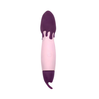 Foto 2 do produto Vibrador no Formato de Sorvete em Silicone com 10 Modos de Vibrações e 3 Acessórios para Base - Breathless Orgasm | Disponível em 3 Cores